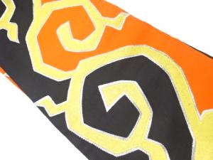 アンティーク　抽象模様織り出し名古屋帯(着用可)